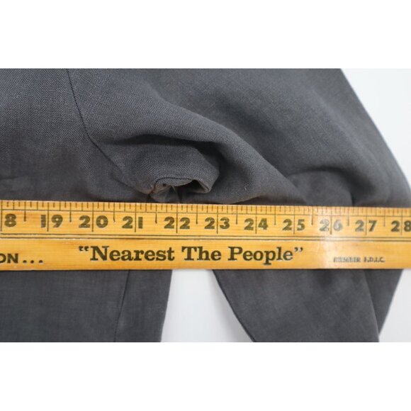 Cut Loose Womens Natural Hand Dyed  Button-Down 3/4 Sleeve Linen Shirt XL Office - Picture 3 of 10